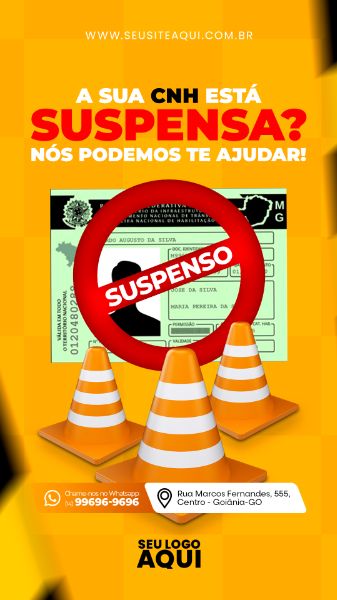 STORY - AUTO ESCOLA - CNH - MOTORISTA | SOCIAL MEDIA - PSD EDITÁVEL