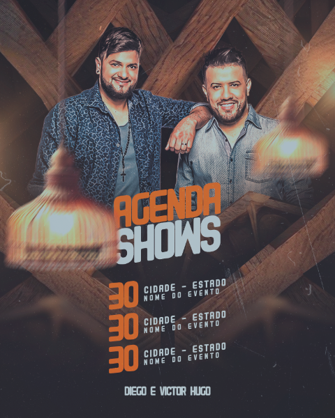 FLYER AGENDA SHOWS DIEGO E VICTOR HUGO