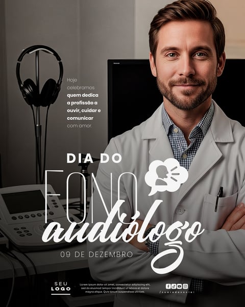 DIA DO FONOAUDIÓLOGO 09 DE DEZEMBRO SOCIAL MEDIA PSD EDITÁVEL 1