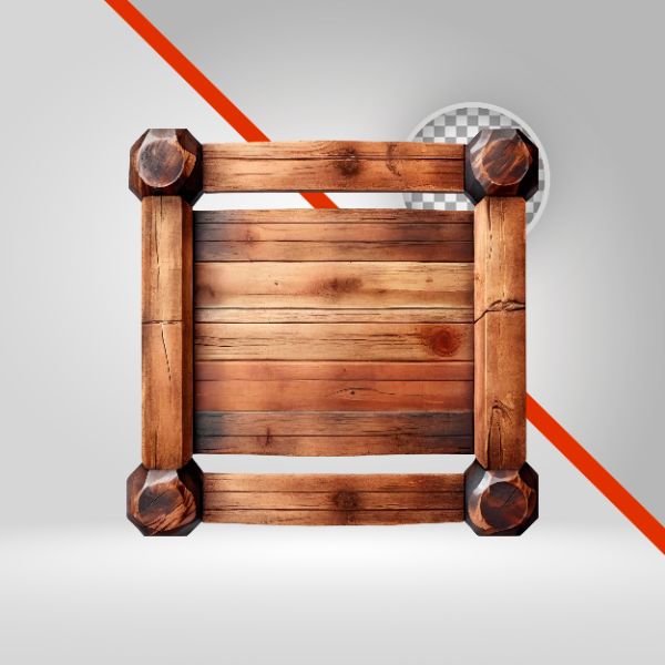 TÁBUAS DE MADEIRA 3D, QUADRO, PLACA PARA TEXTO, ELEMENTO PNG, FUNDO TRANSPARENTE, MADEIRA VELHA, SÃO JOÃO, SERTANEJO