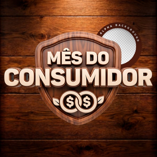 Selo 3D PARA COMPOSIÇÃO MÊS DO CONSUMIDOR 2