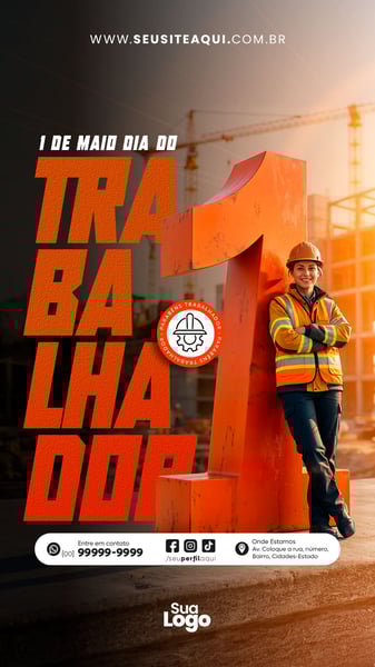 STORY 1 DE MAIO DIA DO TRABALHO SOCIAL MEDIA PSD EDITÁVEL 12