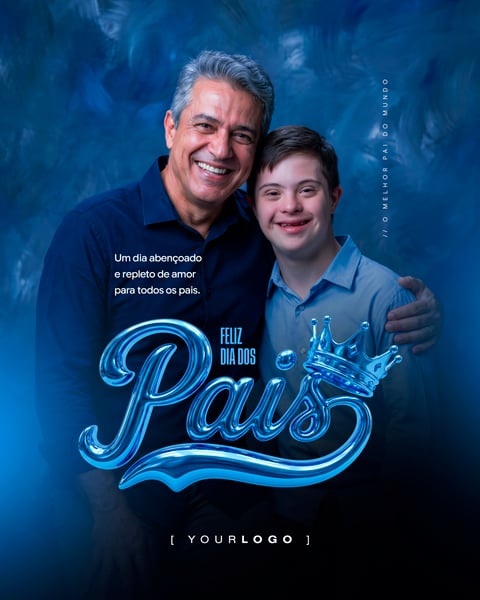 FELIZ DIA DOS PAIS UM DIA ABENÇOADO SOCIAL MEDIA PSD EDITÁVEL