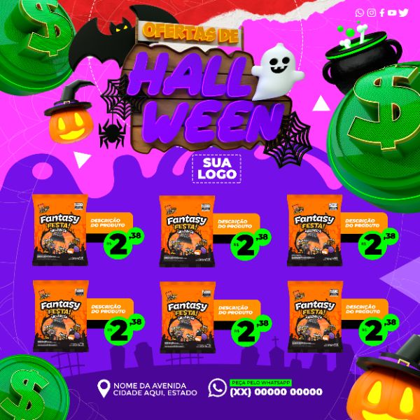 Social Media Ofertas de Halloween FEED