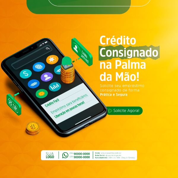 EMPRÉSTIMO E CARTÃO CONSIGNADO  SOCIAL MEDIA POST FEED