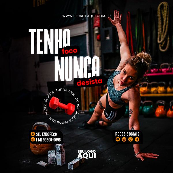 ACADEMIA - CROSS FIT - FITNESS | SOCIAL MEDIA | PSD EDITÁVEL