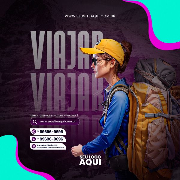 AGÊNCIA DE VIAGENS, TURISMO, VIAJAR | SOCIAL MEDIA | PSD EDITÁVEL