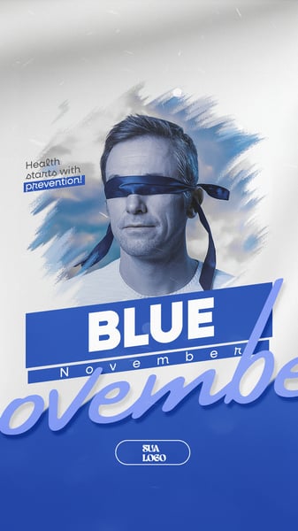 BLUE NOVEMBER PROSTATE CANCER PREVENTION AWARENESS MONTH EDITABLE PSD