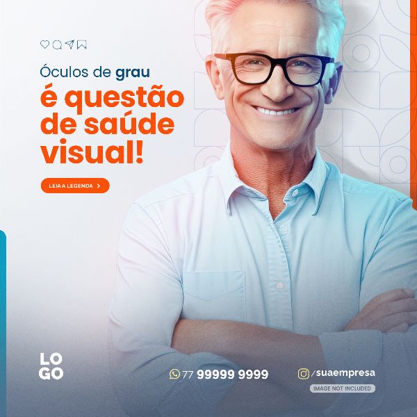 ÓCULOS DE GRAU É QUESTÃO DE SAUDE | SOCIAL MEDIA - ÓTICA