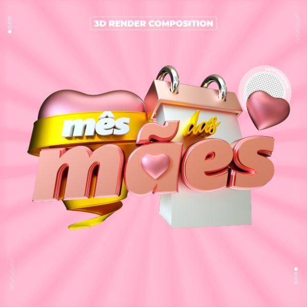 SELO 3D MÊS DAS MÃES