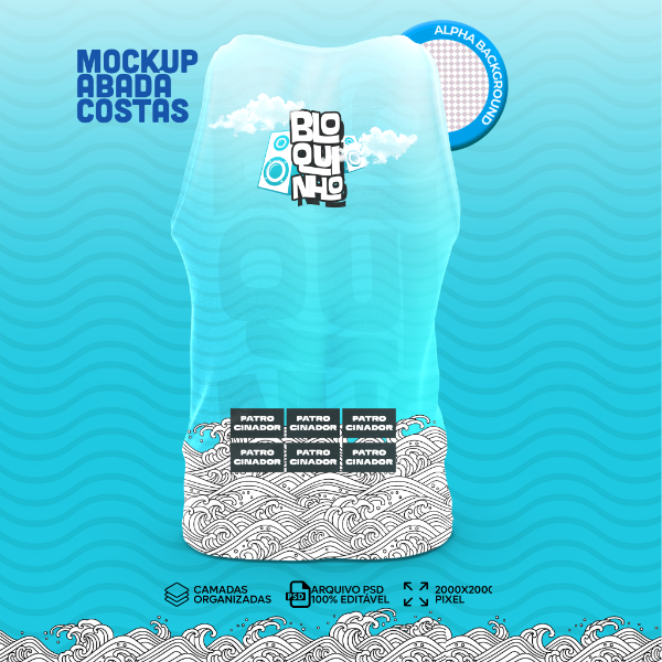 MOCKUP ABADÁ BLOQUINHO COSTAS PSD EDITÁVEL