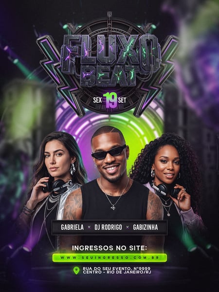 FLYER FLUXO BEAT FEED PSD EDITÁVEL