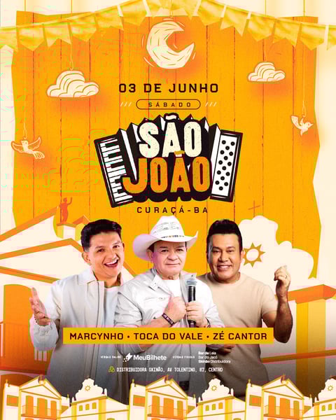 FLYER EVENTO SÃO JOÃO FEED PSD EDITÁVEL