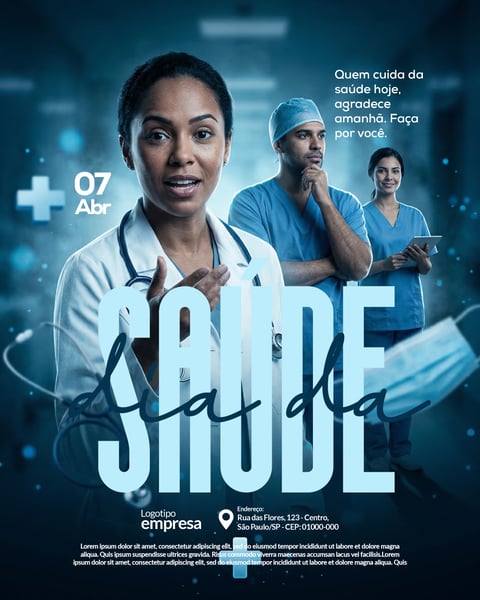 Dia Mundial da Saúde 7 de Abril PSD Editável
