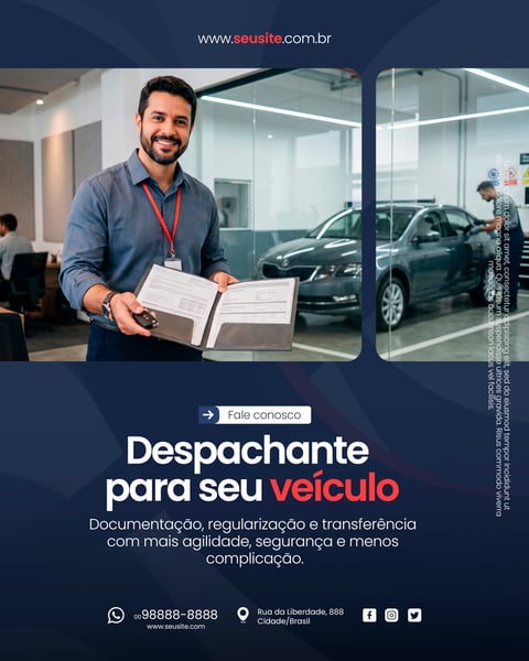 DESPACHANTE VEICULAR SOCIAL MEDIA PSD EDITÁVEL 2