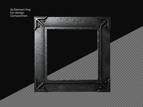 MOLDURA DE FERRO PARA COMPOSIÇÃO DE DESIGN PNG