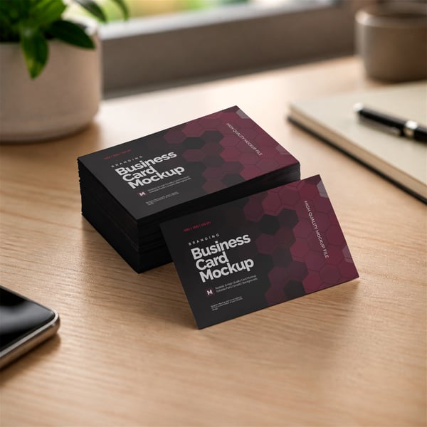 CARTÃO DE VISITAS PSD EDITÁVEL MOCKUP
