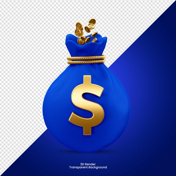 ELEMENTO 3D MOEDA DINHEIRO PNG