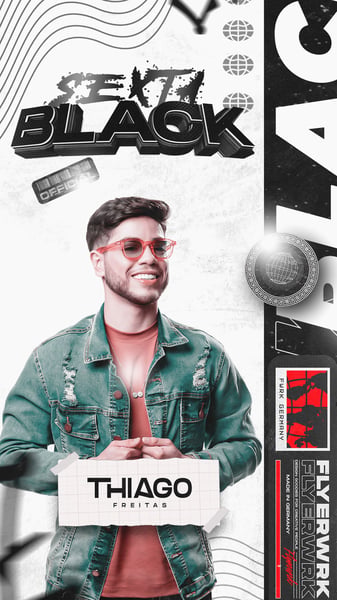 FLYER EVENTO SEXTA BLACK PSD EDITÁVEL