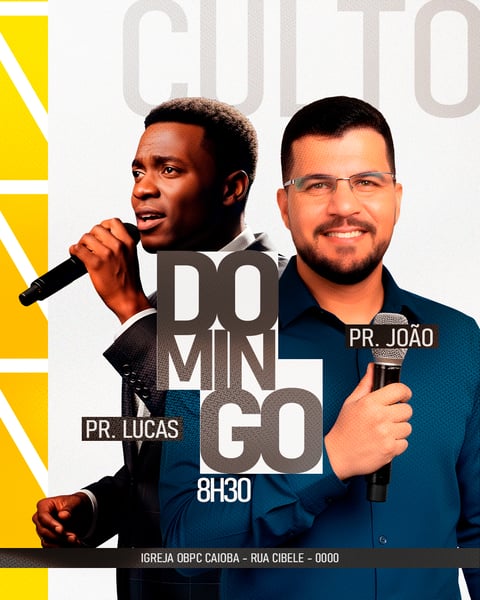 FLYER GOSPEL CULTO DOMINGO PSD FEED 5
