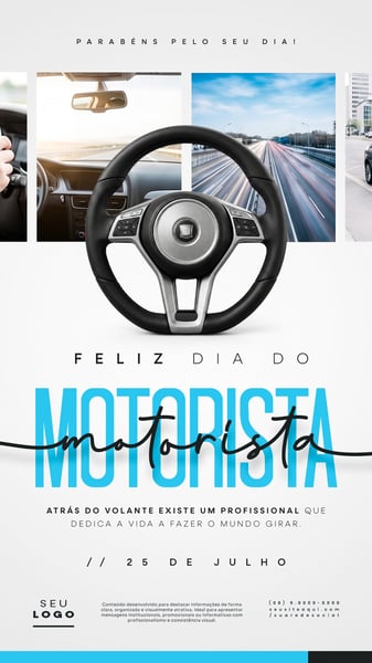 DIA DO MOTORISTA 25 DE JULHO STORY SOCIAL MEDIA PSD EDITÁVEL 4