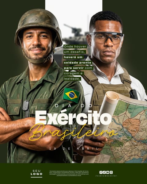 DIA DO EXÉRCITO BRASILEIRO 19 DE ABRIL SOCIAL MEDIA PSD EDITÁVEL 2