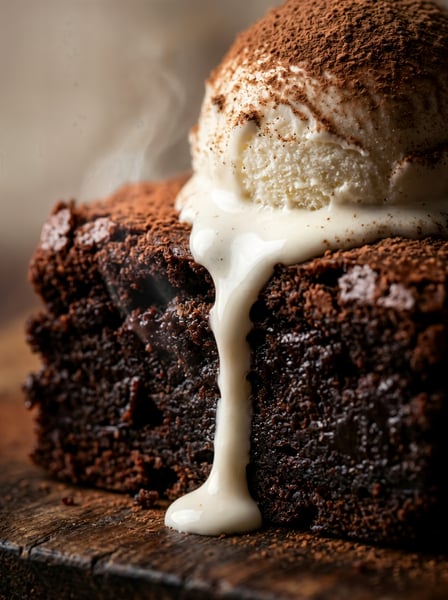 Bolo com sorvete de chocolate 3
