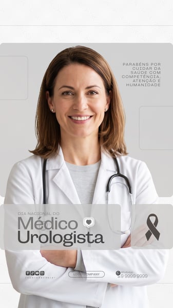 DIA DO MÉDICO UROLOGISTA HOMENAGEM ESPECIAL SOCIAL MEDIA PSD EDITÁVEL 1 STORY
