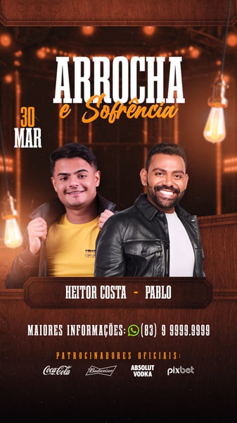 FLYER BARZINHO PSD ARROCHA E SOFRÊNCIA STORIES