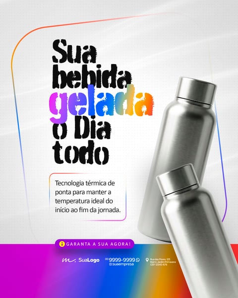 BRINDES COPOS E GARRAFAS TÉRMICAS PERSONALIZADOS SOCIAL MEDIA PSD EDITÁVEL 1