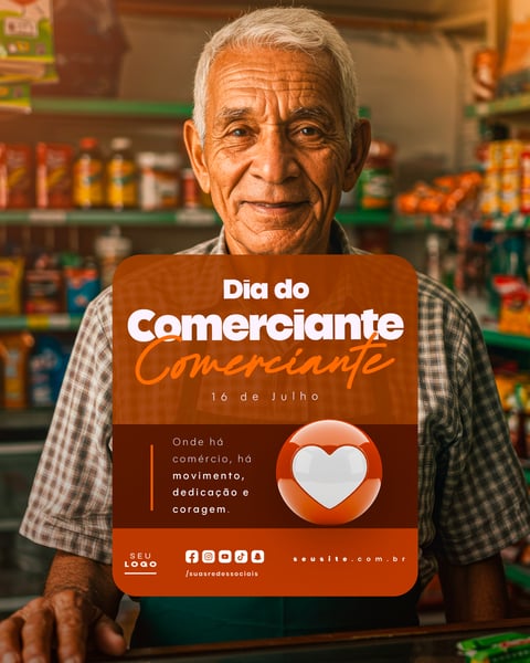 DIA DO COMERCIANTE 16 DE JULHO SOCIAL MEDIA EDITÁVEL FEED 3