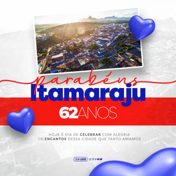 POST - ANIVERSÁRIO DA CIDADE - ITAMARAJU - 62 ANOS