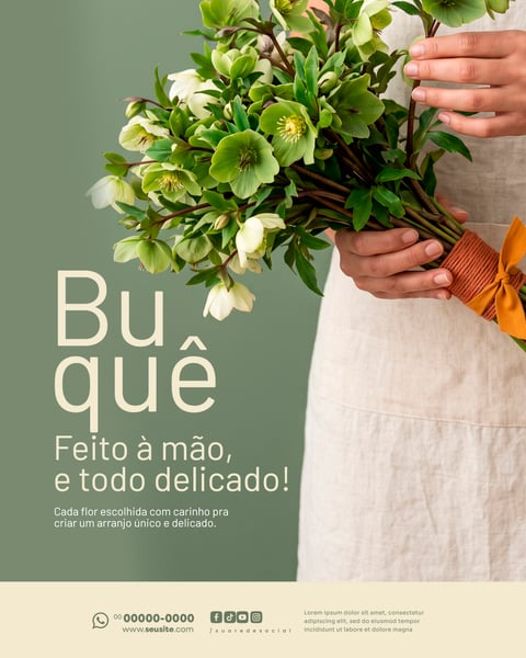 FLORICULTURA SOCIAL MEDIA PSD EDITÁVEL 4