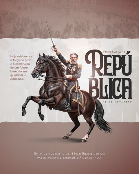 Proclamação da República Social Media PSD Editável 