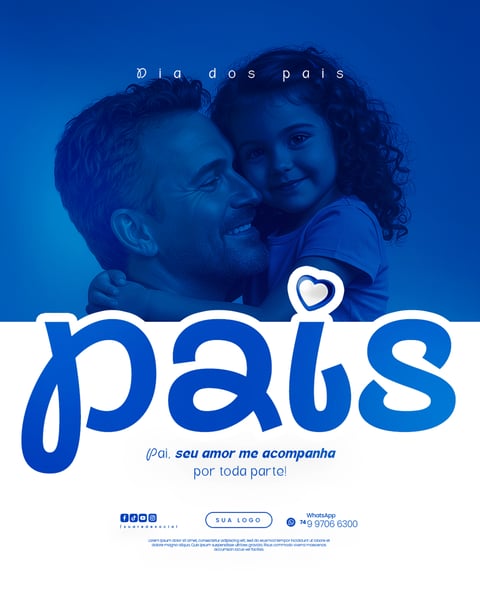 DIA DOS PAIS AGOSTO PAI - FLYER SOCIAL MEDIA PSD EDITÁVEL 16