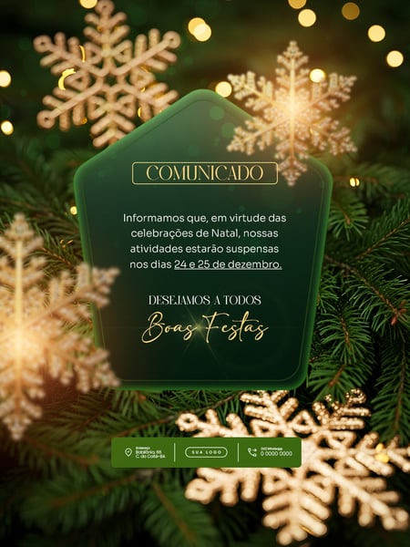 FLYER AVISO IMPORTANTE RECESSO NATAL PSD EDITÁVEL 2
