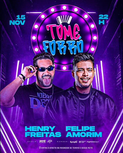 FLYER EVENTO TOME FORRÓ FEED PSD EDITÁVEL