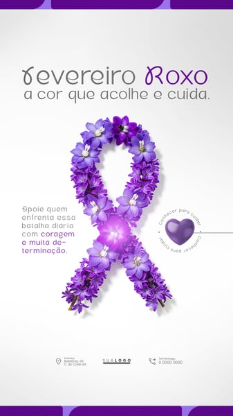 FLYER FEVEREIRO ROXO PSD EDITÁVEL 5