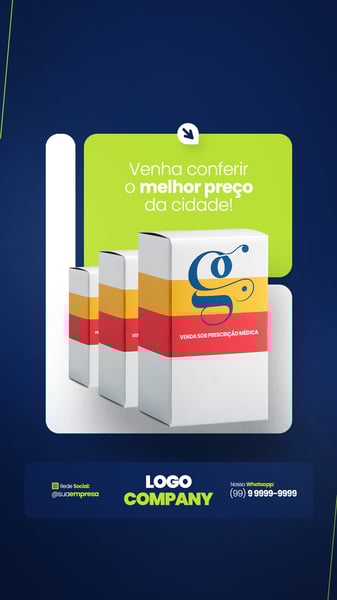 FARMÁCIA REMÉDIOS MEDICAMNETOS SOCIAL MEDIA PSD EDITÁVEL