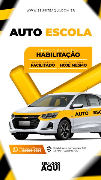 STORY - AUTO ESCOLA - CNH - MOTORISTA | SOCIAL MEDIA - PSD EDITÁVEL
