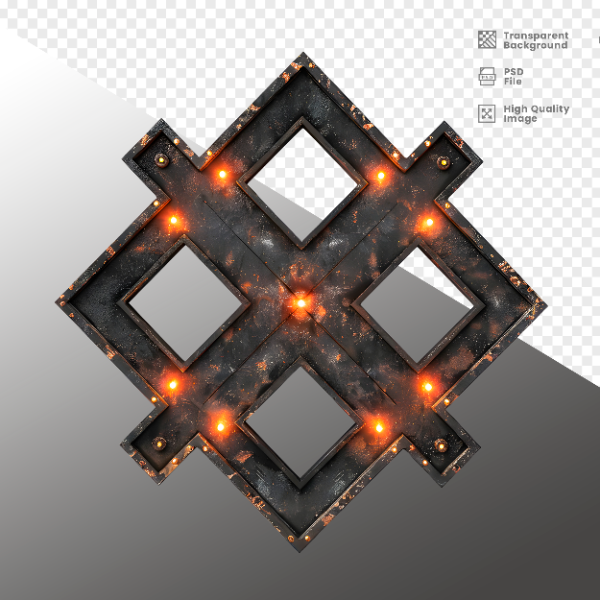 ELEMENTE DE FERRO COM LUZ - ELEMENTO 3D PARA COMPOSIÇÃO - IRON