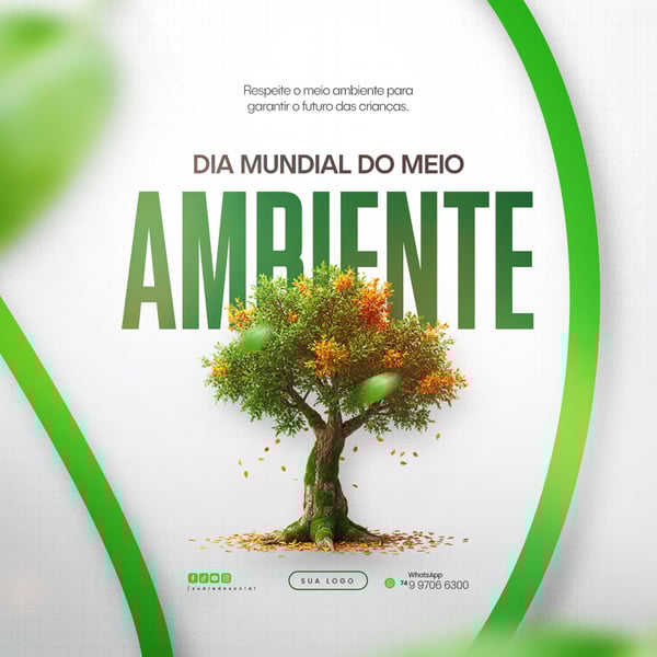 05 DE JUNHO - DIA MUNDIAL DO MEIO AMBIENTE SOCIAL MEDIA PSD EDITÁVEL