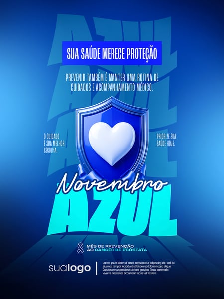 NOVEMBRO AZUL MÊS DE COMBATE AO CÂNCER DE PRÓSTATA SOCIAL MEDIA PSD EDITÁVEL 14