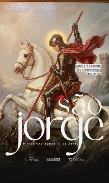 DIA DE SÃO JORGE 23 DE ABRIL SOCIAL MEDIA PSD EDITÁVEL