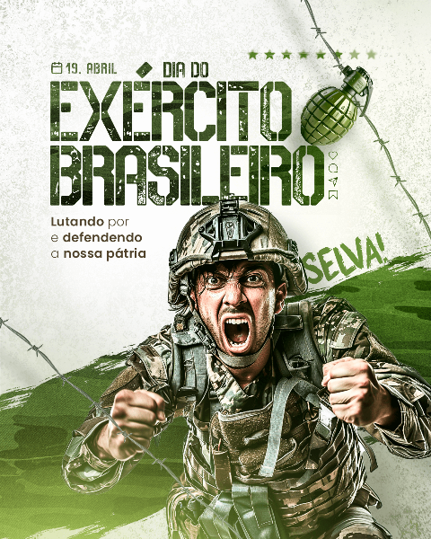 19 DE  ABRIL DIA DO EXÉRCITO BRASILEIRO - SOCIAL MEDIA