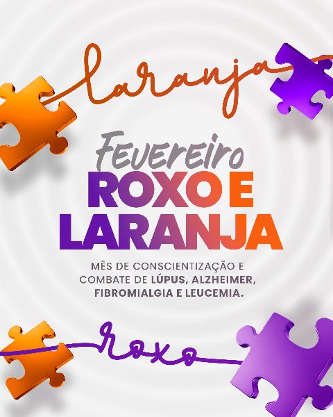 CAMPANHA  FEVEREIRO ROXO E LARANJA -  SOCIAL MEDIA