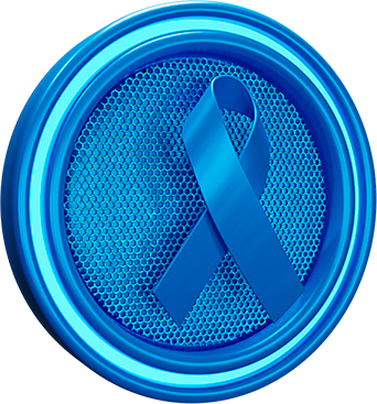 SELO 3D COMBATE AO CÂNCER DE PRÓSTATA NOVEMBRO AZUL VISTA DA ESQUERDA