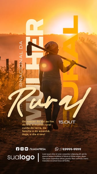 DIA INTERNACIONAL DA MULHER RURAL STORIES PSD EDITÁVEL 06