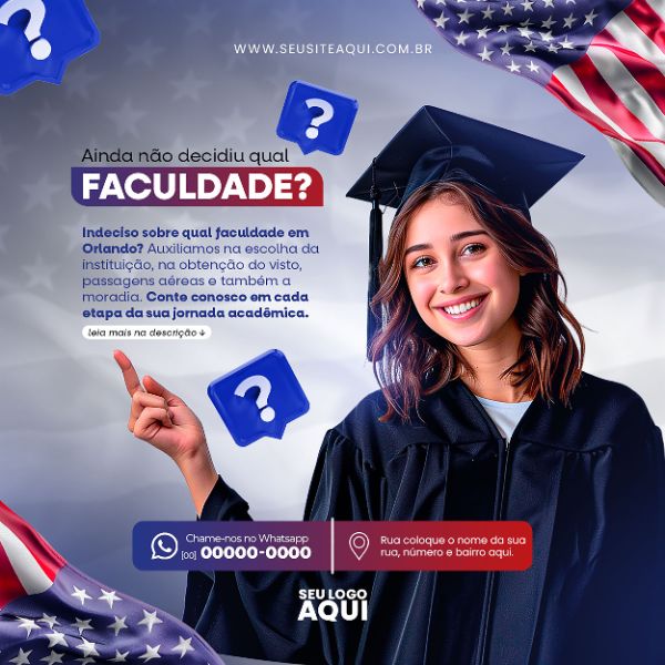 VISTO AMERICANO | INTERCÂMBIO | PSD EDITÁVEL