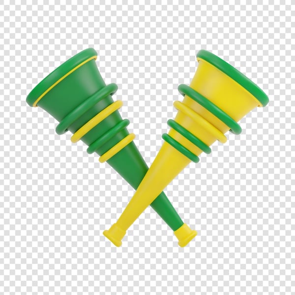 CORNETA VERDE E AMARELA CARNAVAL 02